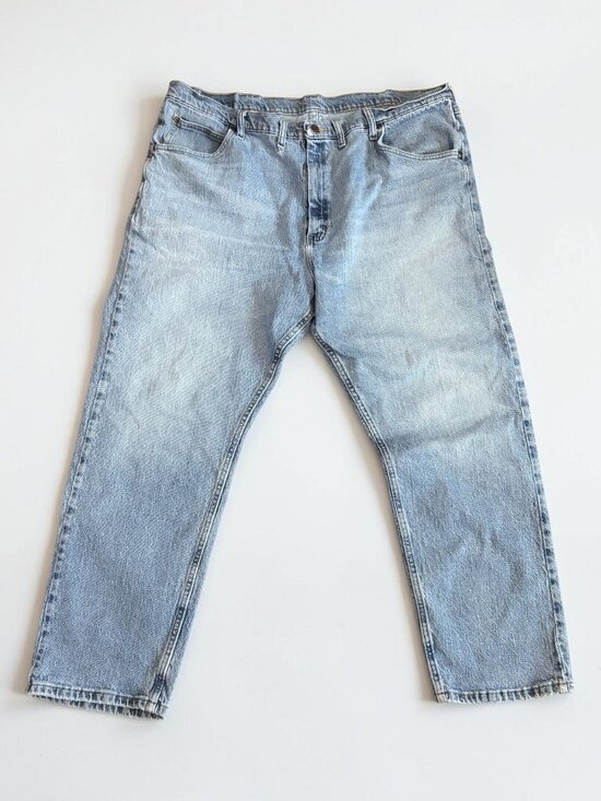Wrangler Other - Wrangler Relaxed Fit Jeans Men’s 44x30 Light Wash Vintage Distressed Denim